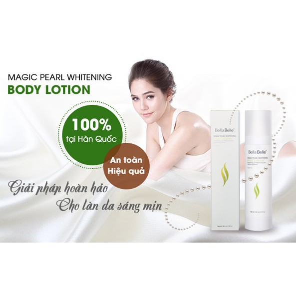 Kem dưỡng trắng da Bella Belle Magic Pearl Whitening Body Lotion