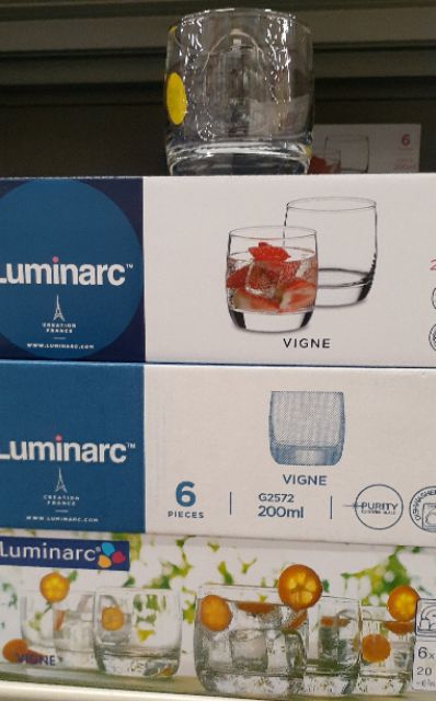 Bộ sản phẩm gồm 6ly Luminarc như hình, dung tích 200 ml/ly. Hàng chính hãng