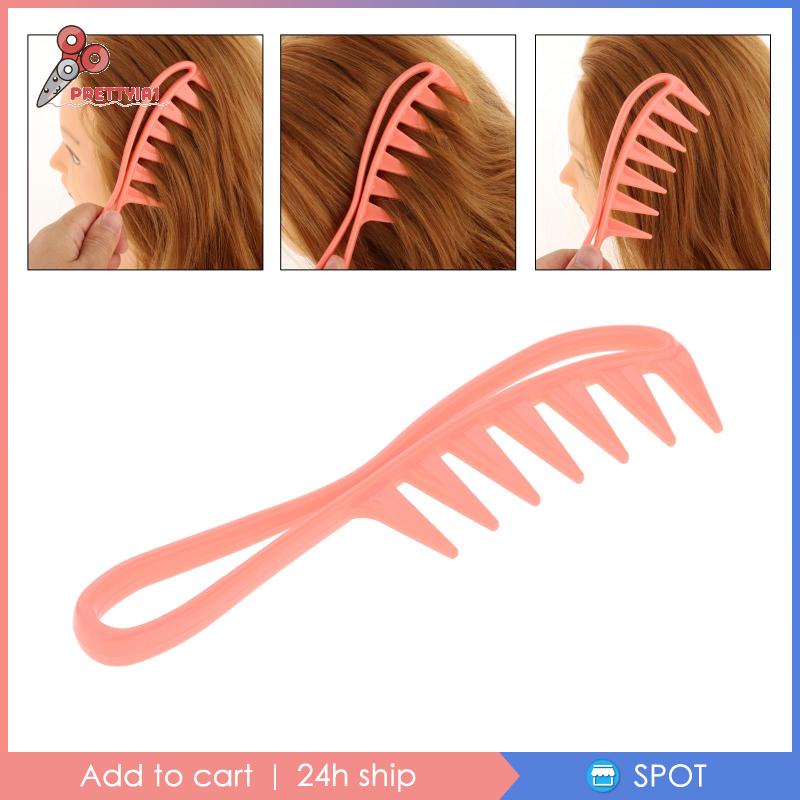 Lược Chải Tóc Răng Thưa Với Tay Cầm Màu Hồng Prettyia1 Cho Nữ