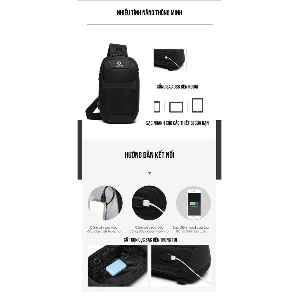 ZÓNG® Túi Đeo Chéo OZUKO Lockie