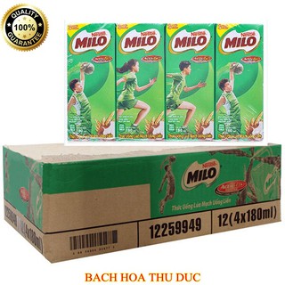 THÙNG 48 HỘP SỮA MILO LÚA MẠCH Active Go 180ml