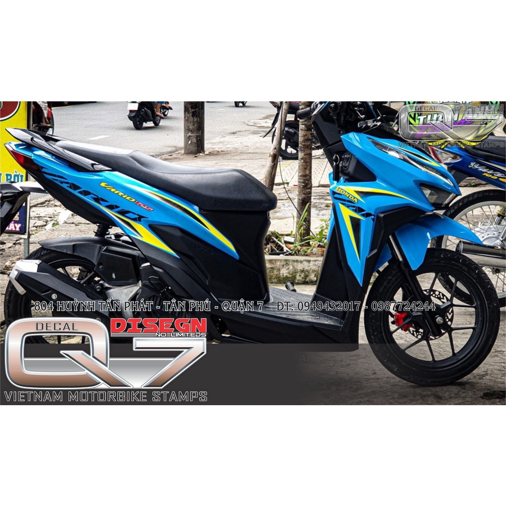 Tem rời vario  xanh trắng - decalq7