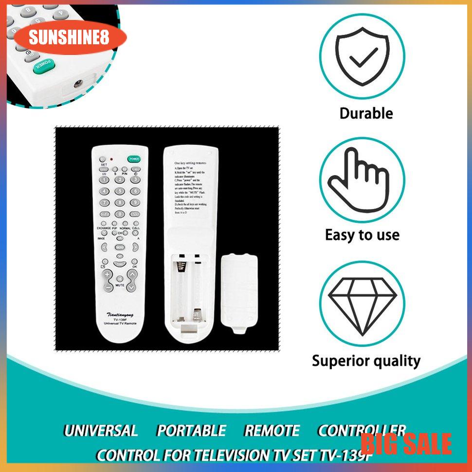 【SUN】TV Remote Control Controller For TV Television Universal TV Control TV-139F
