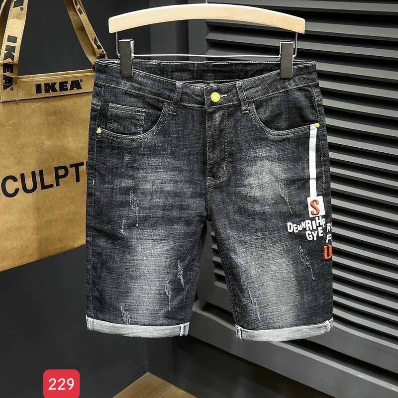 Quần sọt jean nam co giãn, Quần lửng nam đẹp, Quần ngố nam màu xanh thời trang cao cấp nam MuradFashion MS206 | BigBuy360 - bigbuy360.vn