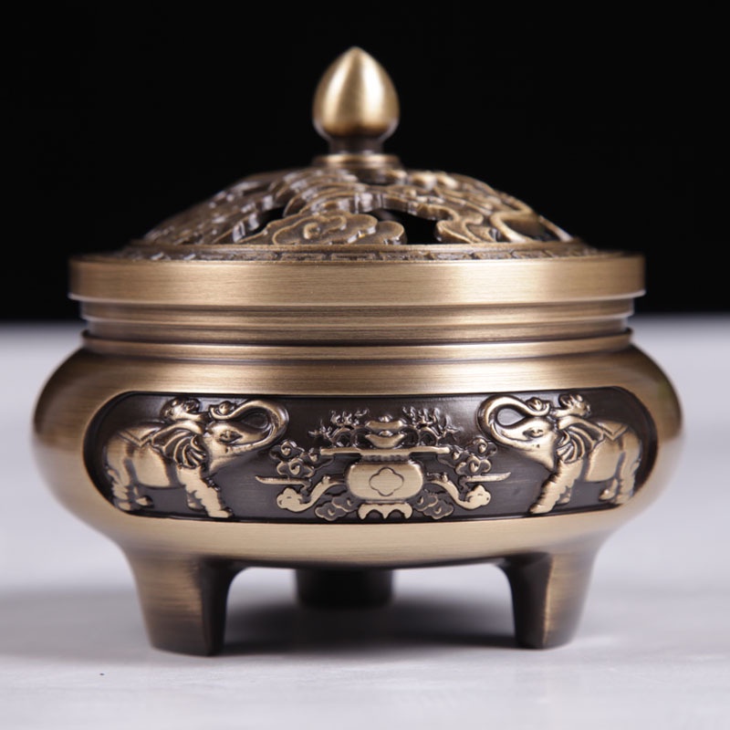 LƯ HƯƠNG ĐỐT TRẦM, XÔNG TRẦM BẰNG ĐỒNG NGUYÊN CHẤT