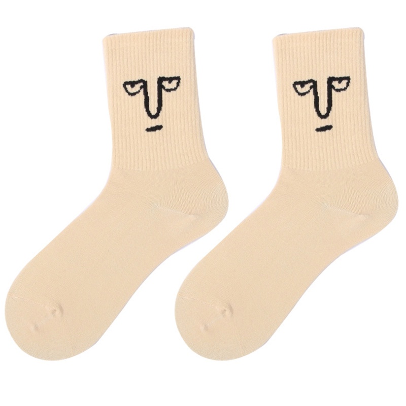 Set 2 / 5 Đôi Vớ Họa Tiết Hoạt Hình Vui Nhộn Phong Cách Harajuku Cho Nữ