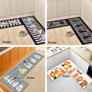 Thảm bếp, thảm nhà bếp nhung nỉ hoạt hình thấm tốt, chống trượt PMK - TBN04