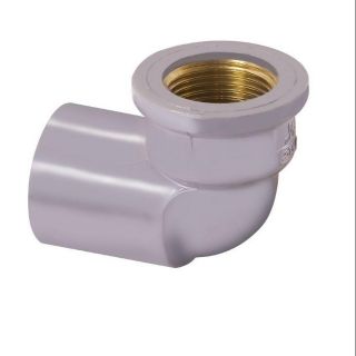 Cút góc 90 độ,ren đồng trong pvc
