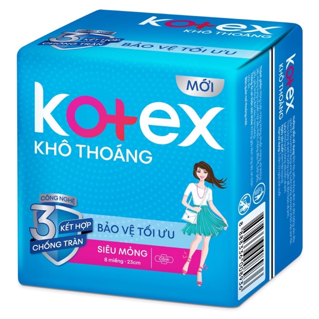 Băng vệ sinh Kotex siêu mỏng cánh 23cm