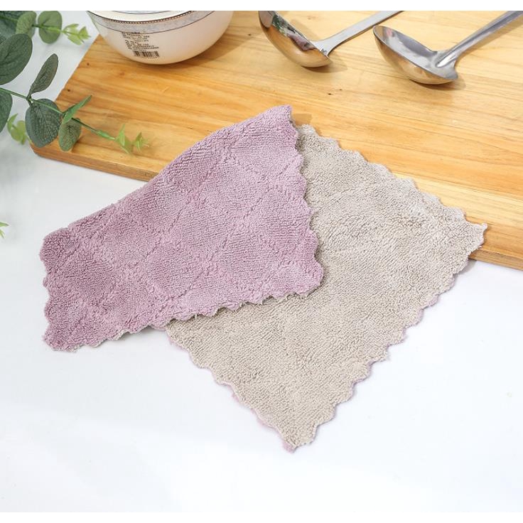 Khăn lau bếp thiết kế hai lớp dày dặn thấm hút tốt tiện lợi đa năng