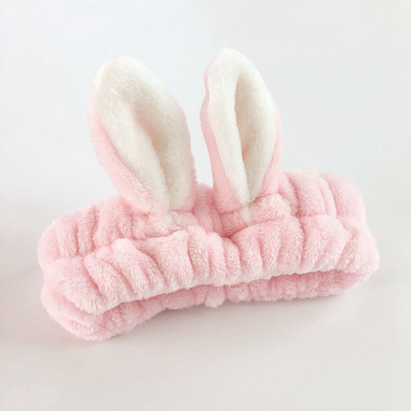 Băng Đô Tai Mèo Vải Lông Mềm Mại Màu Trơn Co Giãn Thân Thiện Với Làn Da Dễ Thương Dành Cho Nữ