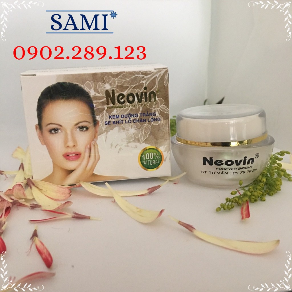 Kem trắng da se khít chân lông Neovin 18g
