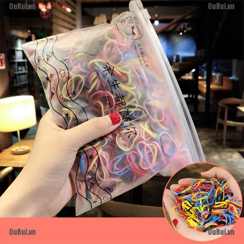 Set 500 Dây Cột Tóc Nhiều Màu Sắc Tùy Chọn