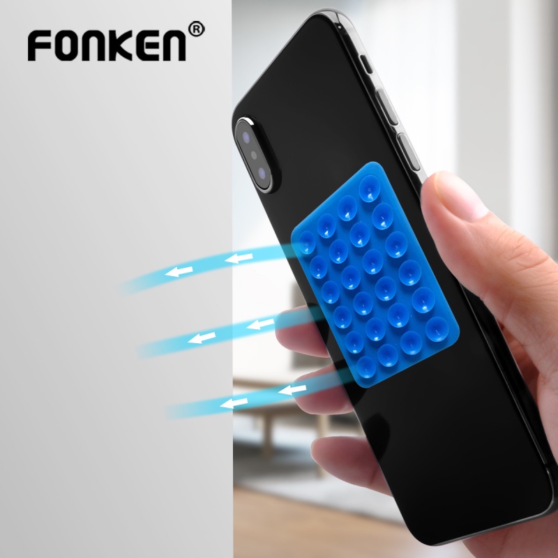 Cốc hút FONKEN gắn điện thoại dạng tấm bằng silicon