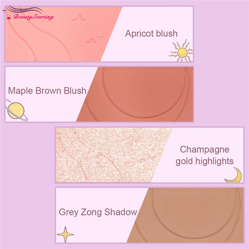 (hàng Mới Về) Bảng Phấn Bắt Sáng Imagic 4 Màu Lấp Lánh Cao Cấp | BigBuy360 - bigbuy360.vn