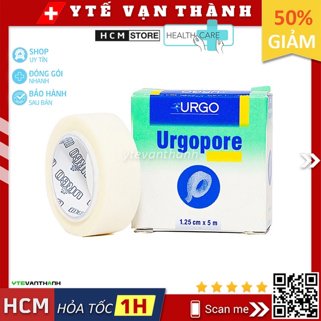 ✅ Băng Keo Giấy Y Tế Urgopore | Không gây kích ứng da Thailand -VT0330