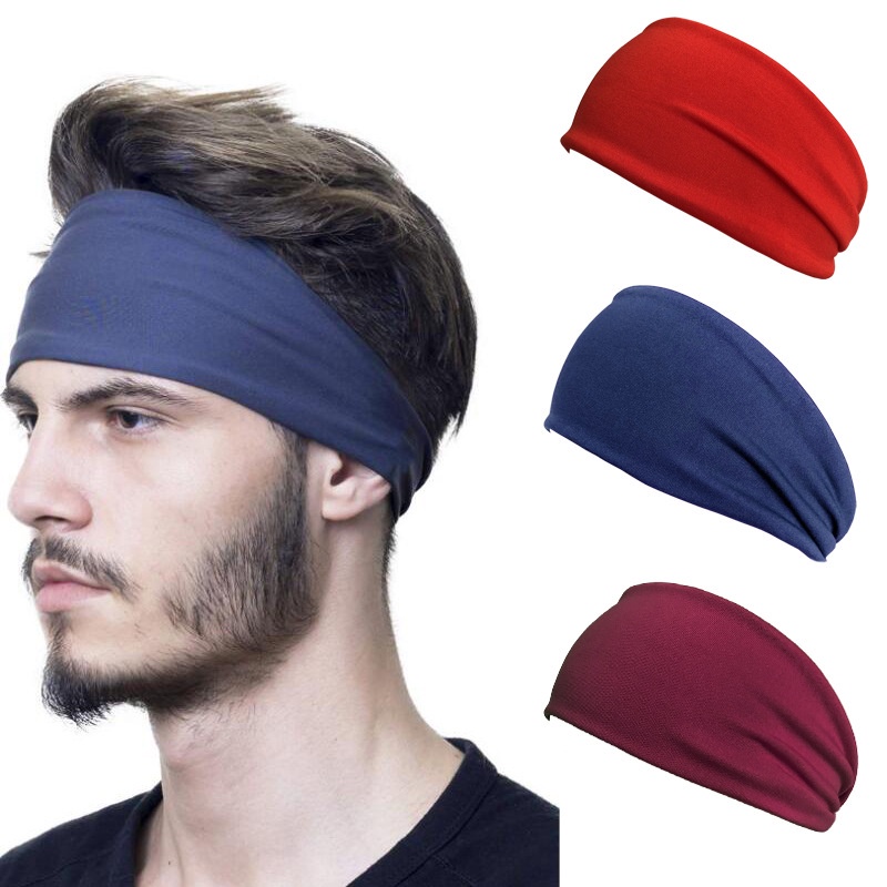 Băng đô thể thao cotton headband nam nữ co giãn thấm hút mồ hôi vô cùng tiện dụng bản 9.5cm PK11