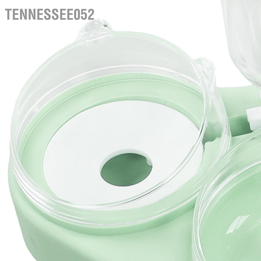 [Hàng Sẵn] Bát ăn cho mèo, cho chó ba ngăn có khay nước kèm bình cấp tự động đa năng cấp PP 3 trong 1【Tennessee052】