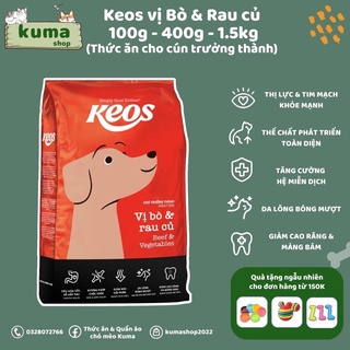 Thức ăn dành cho chó lớn Keos vị bò & rau củ 1,5kg
