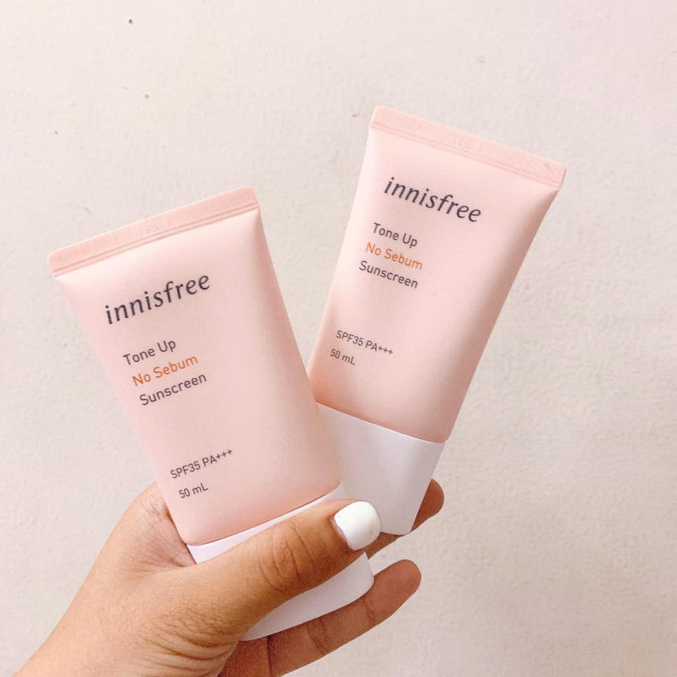 [Auth Hàn] Kem Chống Nắng Innisfree Nâng Tông Kiềm Dầu No Sebum Tone Up SPF35 PA+++ Mẫu Mới 2019