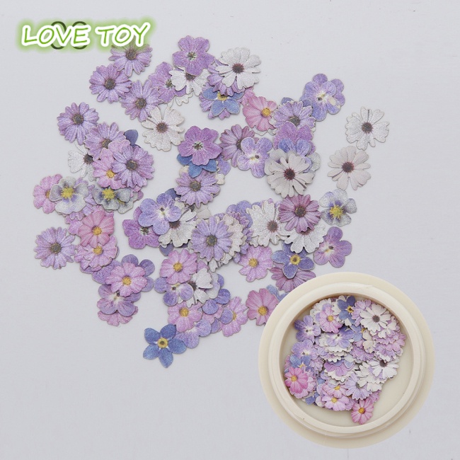 [Hàng mới về] Túi 50 phụ kiện hoa giấy để trang trí móng tay nghệ thuật