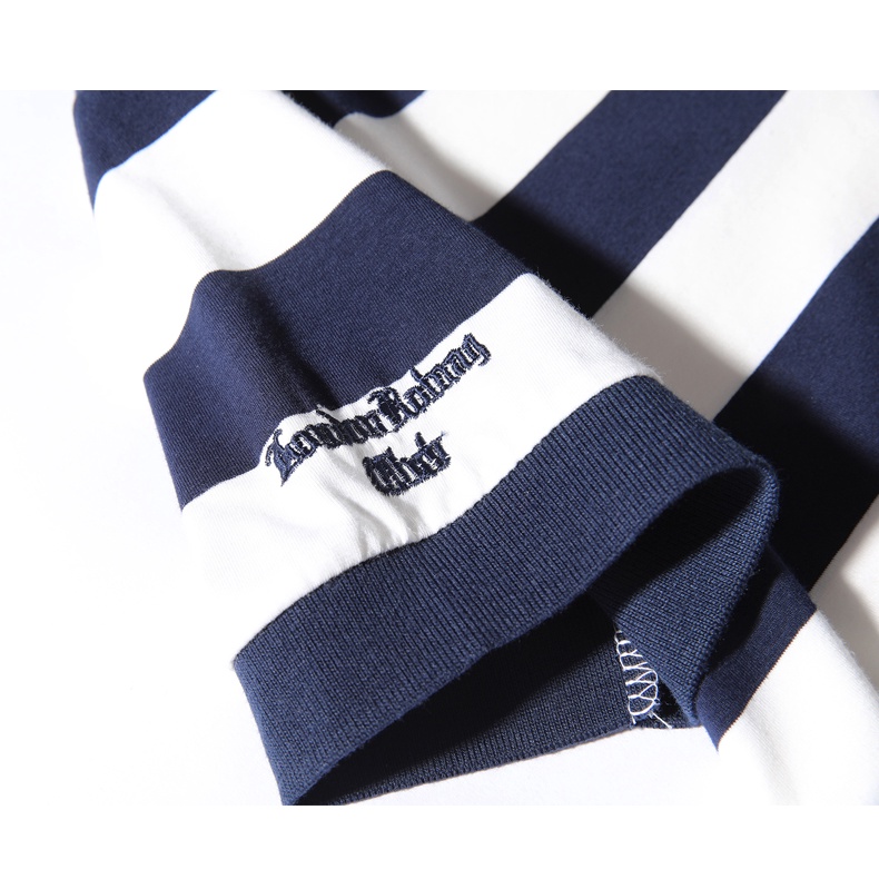 Áo polo cotton tay ngắn dáng rộng họa tiết kẻ sọc thời trang mùa hè mới cho nam