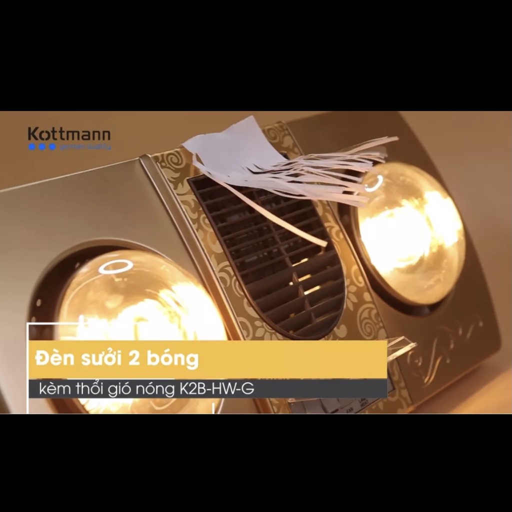 Đèn sưởi nhà tắm Kottmann K2BHWG – Phân Phối Chính Hãng – Bảo Hành 36 Tháng
