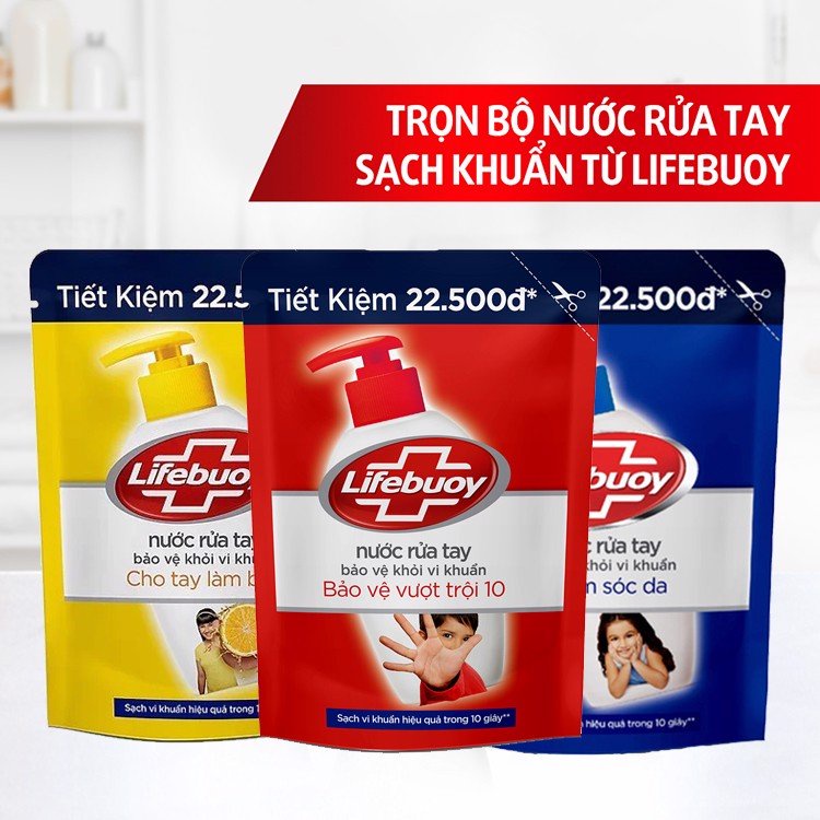 Nước Rửa Tay Lifebuoy Bảo Vệ Khỏi Vi Khuẩn Túi 450g