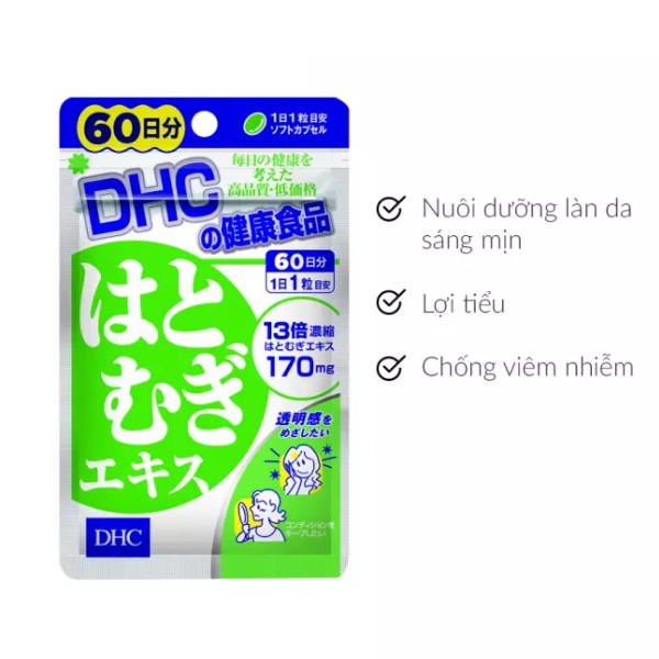 Viên uống Trắng da DHC Nhật Bản Adlay Extract 60 Ngày (60 Viên) | BigBuy360 - bigbuy360.vn