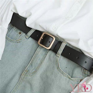 Dây thắt lưng da mặt vuông thời trang cho nữ