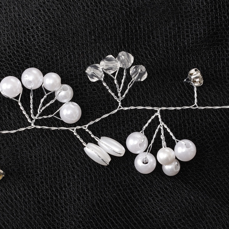 Cài Tóc Đính Ngọc Trai Giả 35cm Cho Cô Dâu