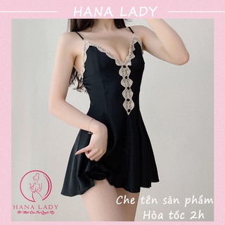 Váy ngủ lụa 2 dây, đầm ngủ mặc nhà lụa satin VN498