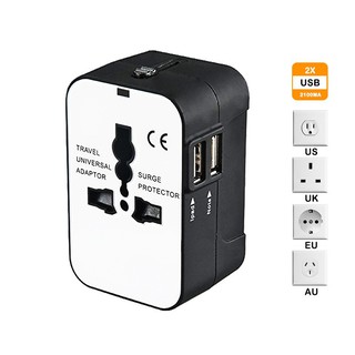 Bộ chuyển đổi phích cắm vạn năng có cổng USB cho dòng điện đảo chiều, kết hợp bộ sạc
