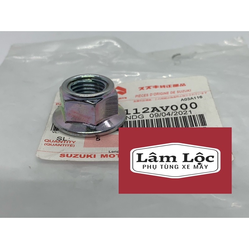 Đai ốc tán 12mm cốt bánh trước sau satria raider suzuki chính hãng