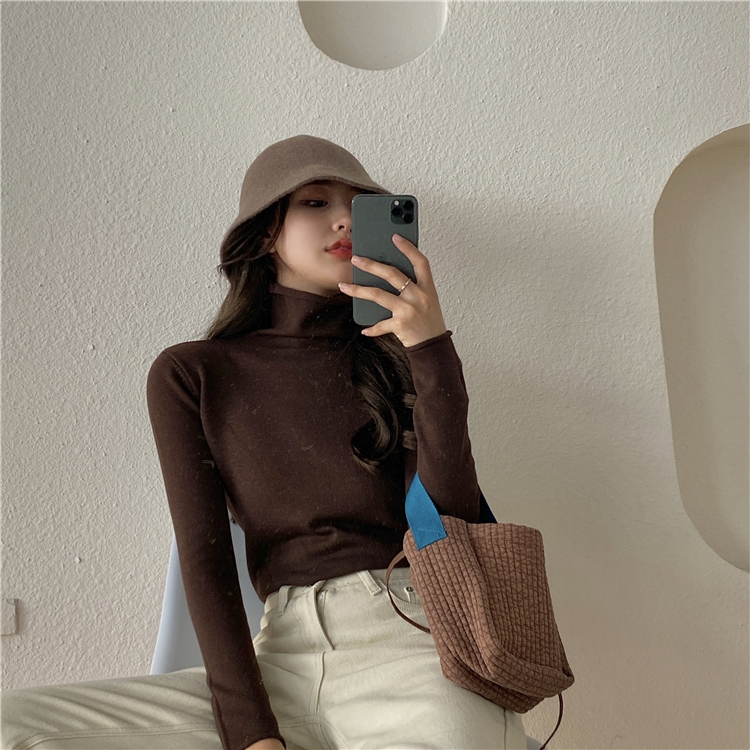 Áo len SUXI dài tay cổ lọ thời trang cho nữ