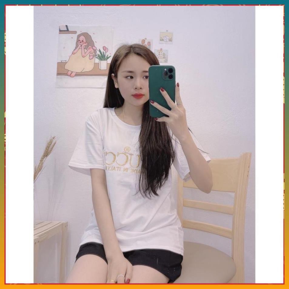 [FREE SHIP] Áo Phông Nữ, Áo Thun Nữ Chữ Thêu Chất Cotton Hàng QC Siêu Mát | BigBuy360 - bigbuy360.vn