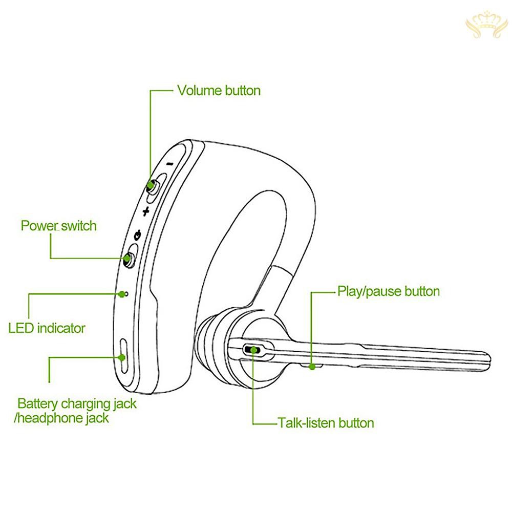 Set Tai Nghe Bluetooth Không Dây V8 Bt Có Micro 1 Cái