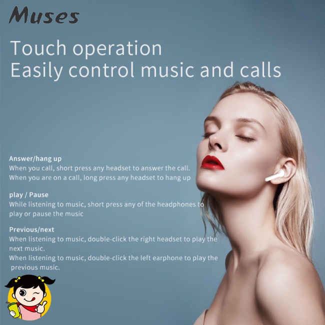 Muse07 Tai Nghe Bluetooth 5.0 Không Dây Xy-7 Tws Kèm Hộp Sạc