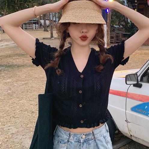 [SẴN] Áo croptop len nữ Ulzzang Quảng Châu ALC23