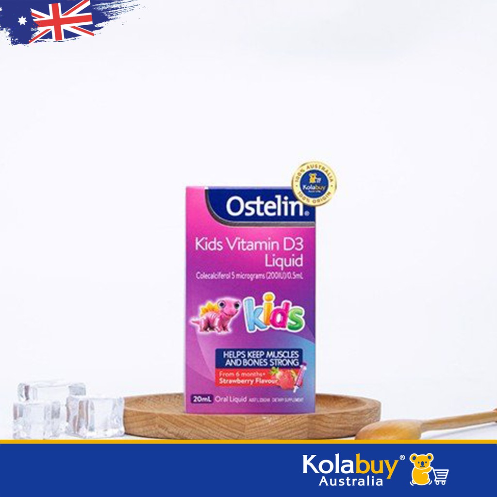 Vitamin D dạng nước cho trẻ Ostelin Kids Liquid 20ml của Úc