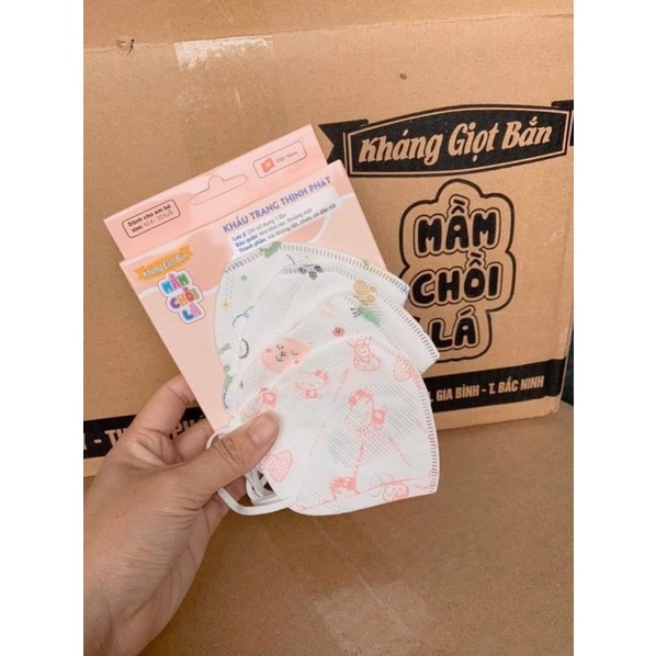 1 hộp 10c khẩu trang gấu Mầm Chồi Lá cho bé yêu