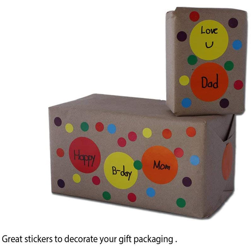 【cfh】16-color Color Round Dot Sticker 16-color Sticker Label Mouth Pick Paper Classification Mark Paste