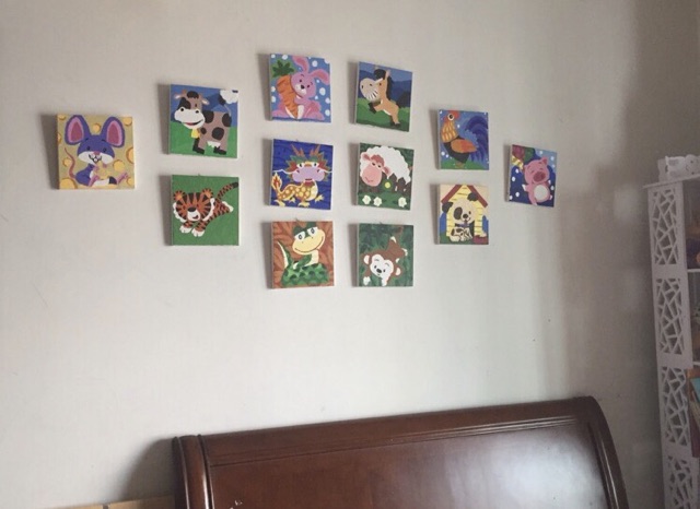 Bộ Tranh sơn dầu tự tô màu số hoá cho trẻ em - Kích thước 20x20cm - Cho Bé >6 tuổi | BigBuy360 - bigbuy360.vn