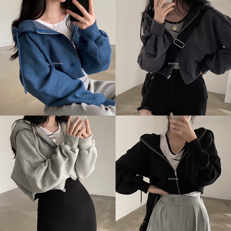 ÁO KHOÁC CROPTOP NÓN 4 MÀU (TH)