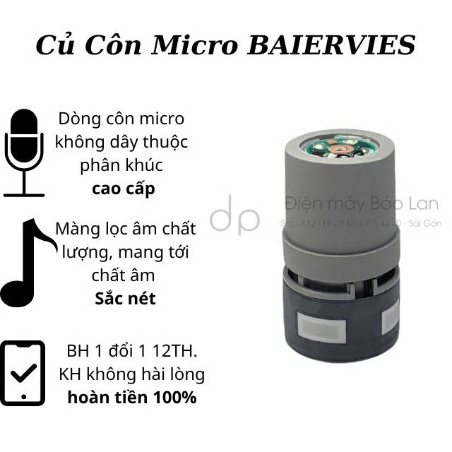 ( Chất Âm Sắc Nét ) Côn Micro BAIERVIRES, Củ Micro Phân Khúc Cao Cấp