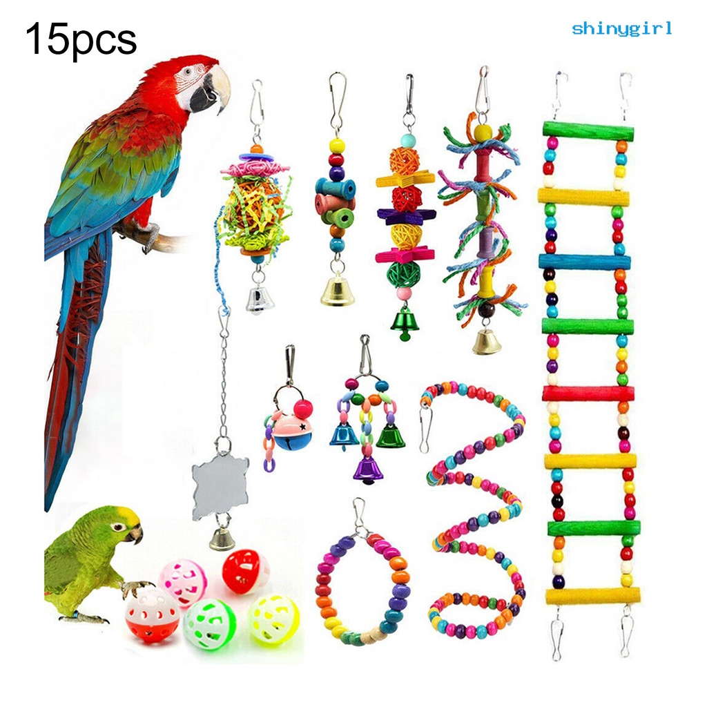 Set 15 Đồ Chơi Vui Nhộn Dành Cho Vẹt