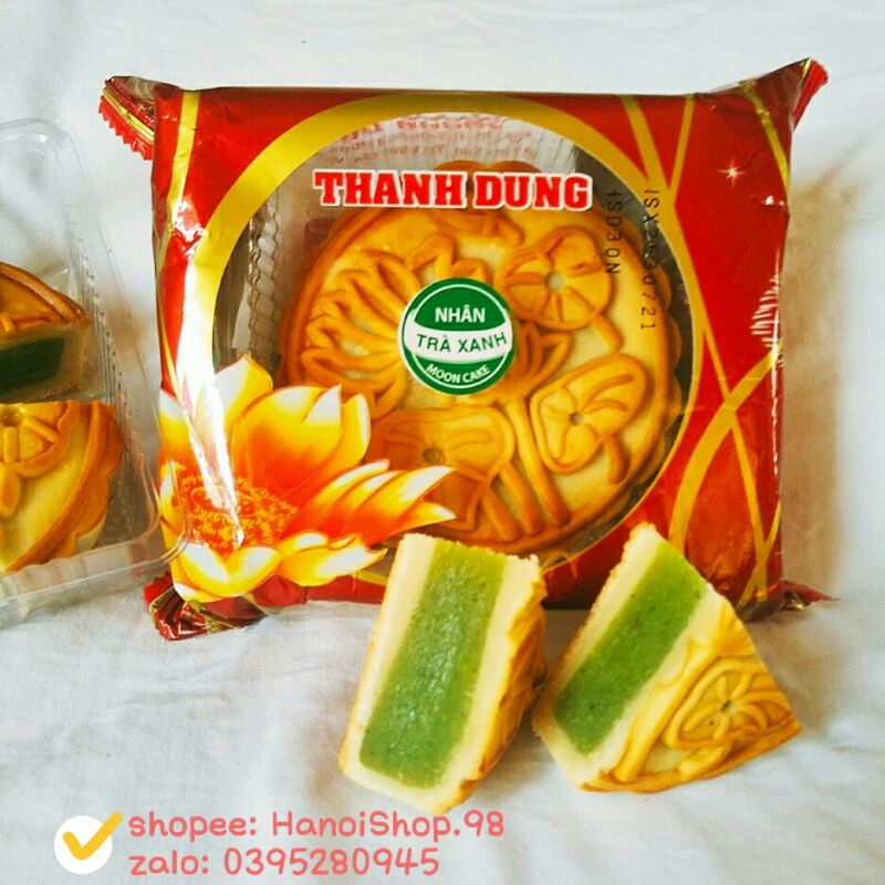 ✔Bánh trung thu Thanh Dung - vị Trà xanh ( Bánh 180g)