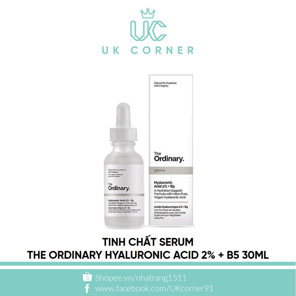 [Serum] HA + B5 Tinh chất The Ordinary Hyaluronic Acid 2% + B5 30mL
