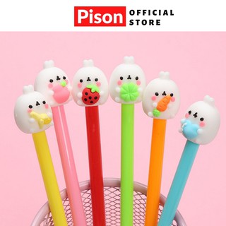 Bút bi nước mực gel hình Thỏ molang Pison, mực đen ngòi kim 0.38mm - SP0342 - 1 cái