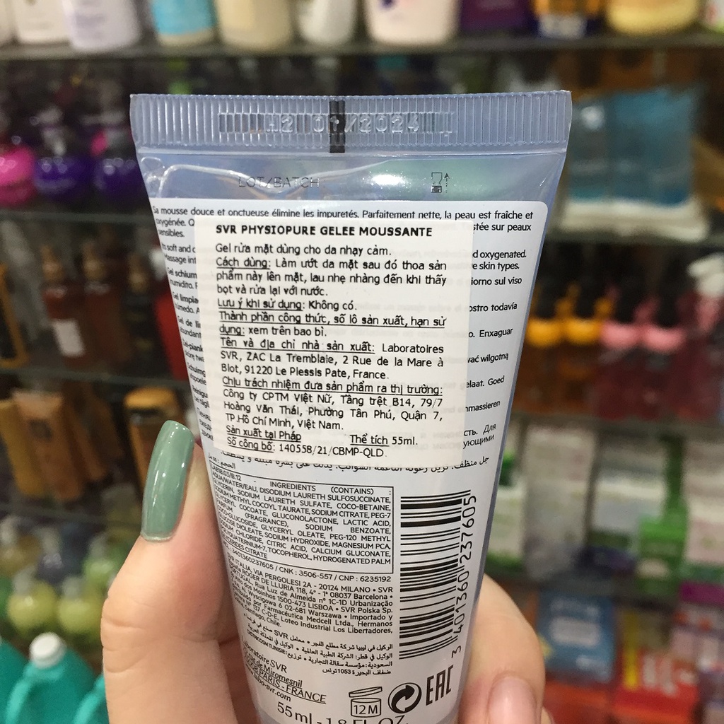Gel Rửa Mặt SVR Dành Cho Da Nhạy Cảm 55ml